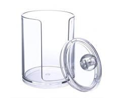 Gyratedream Hohe Kapazität Wattepad Aufbewahrungsbox Transparente Runde Acryl Makeup Organizer Wattepads Halter