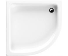 Acryl-Duschwanne 90x90x26 cm R55 Duschtasse Grawello Viertelkreis Duschkabine Styroporträger Sanitär-Acryl Duschbecken stabil weiß befliesbar+ Viega Domoplex