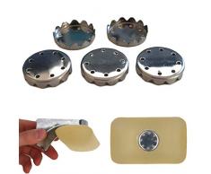 Seifen Plättchen für Magnet Seifenhalter, 5er Pack, aus S.S.302 Edelstahl, für magnetische Seifen Aufbewahrung, stabil und robust für jede Seife, Magnet Seifenschale zum Kleben, Seifenmagnete