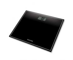 SALTER digitale Personenwaage, Kompakt, Gehärtetes Glas, Imperiale und metrische Einheiten, Leicht lesbares Display, Präzisionswaage, Step on Funktion, schwarz