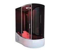 Home Deluxe - Duschtempel mit Regendusche und Handbrause - All IN 4in1 schwarz Rechts - Maße: 170 x 90 x 220 cm | Dampfsauna, Badewanne, Whirlpool, Dusche