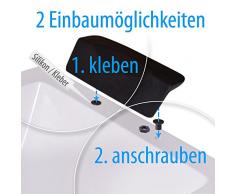 AQUADE Nackenkissen Nackenpolster Badewannenkissen Wannenkissen Kissen Badewanne Kopfkissen Nackenstütze Entspannungskissen Kopfpolster Schwarz 32x11mm Modell: 6173
