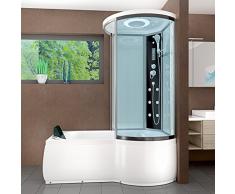 AcquaVapore DTP8055-A003L Whirlpool Wanne Duschtempel Dusche Duschkabine 170x98, EasyClean Versiegelung der Scheiben:2K Scheiben Versiegelung +79.-EUR