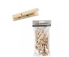 NEU Holz-Wäscheklammern, 48x6mm, 50 Stück