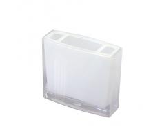 Axentia 282323 Badserie Priamos Zahnbürstenhalter Acryl, weiß