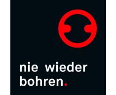 Nie Wieder Bohren Spaa Duschgarnitur (Stange, Schlauch, Kopf), verchromt, garantiert rostfrei, inkl. Klebelösung, 90cm
