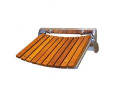 LIULIFE Duschsitz Massivholz-Badezimmer-faltender Schemel Edelstahl-Bad-Stuhl Hauptwand-Halle Foyer-Schuh Bench,Brown