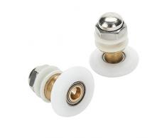 LESOLEIL 8 Stück Raddurchmesser Duschtür Rolle Laufrad 25mm