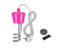 Zhuowei Tauchsieder Reisetauchsieder Schweben Heizung mit Auslaufschutz&Zwei Meter Draht fur Aufblasbares Becken Standbecken Vliesbecken Badefass Badewanne usw,Rosa,3m