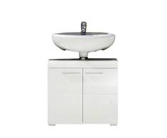 trendteam AD30101 Bad Waschbeckenunterschrank weiss Hochglanz, BxHxT 60 x 56 x 34 cm