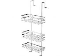 MCTECH Küchenwagen Hochwertige Hängeablage aus Chrom Duschregal Duschablage Badregal 3 Böden (3 Böden, 30 * 12 * 77 cm)