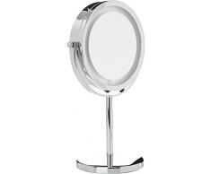 Medisana CM 840 runder Kosmetikspiegel - Tischspiegel mit LED-Beleuchtung und 5-facher Vergrößerung - Schminkspiegel mit 360° Schwenkfunktion