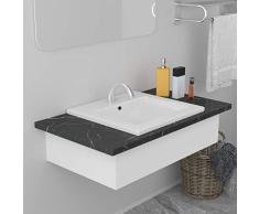 N/O Viel Spaß beim Einkaufen mit Einbauwaschbecken 42x39x18 cm Keramik Weiß