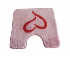 Duschvorleger Bad-Vorleger Wc-Vorleger Gracia rot (60x60cm mit Ausschnitt)
