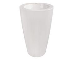 Calmwaters® Design-Standwaschbecken aus Mineralguss mit Hahnloch und Überlauf, 52,5 cm breit - 05BC4931