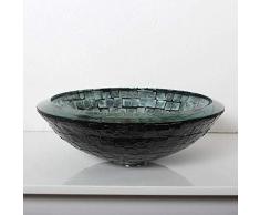 Waschbecken Waschbecken aus gehärtetem Glas Doppelwaschbecken mit Wasserfall Wasserhahn