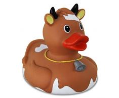 L-com Badeente Quietscheente Kuh braun * Ente im Kuhkostüm