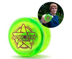 YoyoFactory SPINSTAR Yo-Yo - GRÜN (Ideal für Anfänger, Moderne Leistung YoYo, Freistil Yoyoing Tricks, Schnur und Anleitung Enthalten)