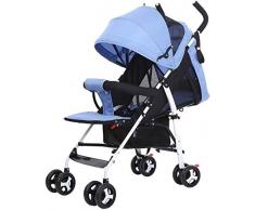 YONGYONGCHONG Wagen Leichte Kinderwagen 5-Punkt-Gurt High Capacity Korb, Kleinkind Mädchen Jungen Dreirad (Color : Blue)
