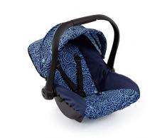 Bayer Design 67903AA Puppen-Autositz EasyGo, Puppenzubehör, passend zu Vario-Puppenwagen, mit Abdeckung, blau mit Muster