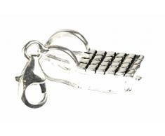 Miniblings Schlitten Charm Anhänger Bettelarmband Charms Schnee Rodeln Silber