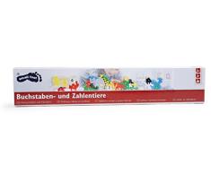 small foot 2841 Steckpuzzle Buchstaben- und Zahlentiere aus Holz, einfach Buchstaben und Zahlen lernen, ab 5 Jahren