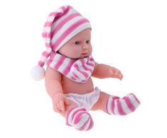 30cm Realistische Silikon Babypuppe Vinyl Baby Mädchen Puppen Funktionspuppe im Bekleidung Für Training von Mutterschaft Matron und werdende Mutter - Rosa