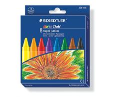 Staedtler 226 NC8 Super Jumbo Wachsmalkreiden Noris Club, 8 Stück im Kartonetui