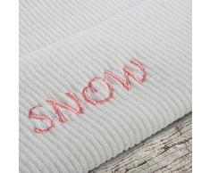 printplanet Beanie-Mütze mit Namen Kuschelmaus Bestickt - Farbe Burgundy - personalisierte Mütze, Strickmütze, Namensstickerei