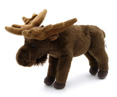 TrachtExemplar Schöner und flauschig weicher Plüsch Elch - Hirsch Art - Stofftier in braun - ca. 24 cm