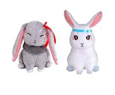 Bestice 2pcs 26cm Kuschelhase Puppe Plüsch Plüsch Kuscheltier Kaninchen Teddy Stofftier Baby Puppe Kinder Geschenke