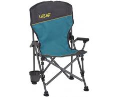 Uquip Kirby Kinder Campingstuhl, Einklemmschutz, Getränkehalter, 60kg Tragkraft