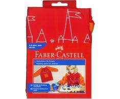 Faber-Castell Kinder-Malschürze , Rot / Orange, Doppelpack