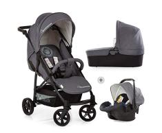 Hauck / Disney, Kombi Kinderwagen Set 3 in 1/ Rapid 4X Plus Trio Set / inkl. Babyschale / Kinderautositz Gruppe 0 für Isofix Base / leicht / ab Geburt bis 25 kg, Mickey Cool Vibes (Grau)