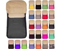 Baby-Joy Fußsack KAI 90cm FILZFREI | Lammwolle/Polyester Thermofußsack Buggy Kinderwagen Schlitten | SUPER-WASH & SUPER-THERM: 02 graphit