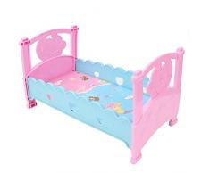 Zerodis Puppe Bett Spielzeug Simulation Puppe Bett Krippen Möbel Mini Prinzessin Puppe Bett Baby Spielhaus Zubehör Kinder Rollenspiele Spielzeug Set Geschenk für Kinder Jungen und Mädchen