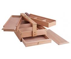 Utensilienkoffer Holz Malkoffer Nähkasten Utensilienbox Aufbewahrung Bastelkiste