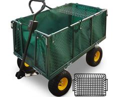 Deuba Bollerwagen herausnehmbare Plane bis 550kg belastbar Handwagen Gartenkarre Gartenwagen Transportwagen Karre