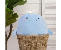 RAILONCH Tier Kissen Plüschtier Stofftier Kuscheltier Cartoon Kissen Süß Dinosaurier Geschenk Unisex Kuscheltier (Wal)