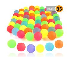 THE TWIDDLERS 85pcs Flummi Frost Gummiball Klein | für Kindergeburtstagsfeier, Pinata Springball, Werbegeschenke und Klassenpreise | Innenspielzeug Für Stundenlanges Spiel Und Unterhaltung