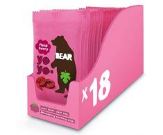 Bear Yoyo 100 Percent Fruit Rolls Raspberry 20 g (Pack of 18)