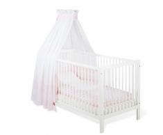 Pinolino - 11 14 75 - Kinderbett Lenny 140 x 70 cm - mit 3 Schlupfsprossen aus vollmassiver Kiefer, weiß lackiert
