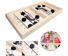Sunshine smile brettspiel Hockey,Fast Sling Puck Game,Tisch Hockey brettspiel,katapult Schach,katapult brettspiel,Bouncing brettspiel,Bouncing Chess Hockey Game,Puck Spiel Holz (L)