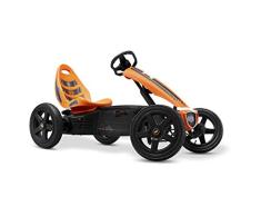 Berg Toys 24.40.00.00 Tretauto mit Optimale Sicherheid Luftreifen und Freilauf GoKart Rally Kinderfahrzeug, SCHWARZ/OR, Kinderspielzeug geeignet für Kinder im Alter von 4-12 Jahren