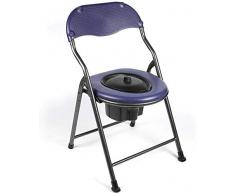 N/ A Gehhilfe Leichter klappbarer Kommodenstuhlhocker mit Sitzlehne aus Edelstahl Nachttöpfchen für ältere Menschen Töpfchen-Toilette für Erwachsene, Gehhilfen für ältere Menschen