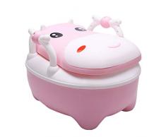 TOYANDONA Töpfchen Training Toilette Kleinkind Toilettentrainer Kinder Kleinkind Pee Trainer Badezimmer Baby Training Töpfchen mit Pinsel (Pu Pink)