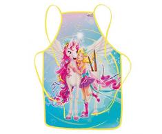 ROTH Schürze für Kinder - Magisches Einhorn - mit Tasche - Malschürze größenverstellbar und pflegeleicht - von 4-10 Jahre - für alle die Pferde lieben