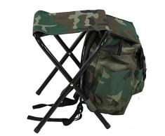 VGEBY1 Hocker mit Aufbewahrungstasche, Angeln Klappstuhl Praktischer Tragesitz mit Rucksack zum Angeln Camping Reisen
