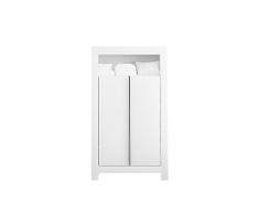 Felix Babyzimmer Wickelkommode Babybett Kleiderschrank Weiß oder Akaziengrau (Weiß, 2-türiger Kleiderschrank)