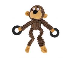 ITODA Kauspielzeug Plüschaffe Spielzeug für Haustiere Quietschspielzeug Quietschend Hundespielzeug für Kleine Mittelgroße Hunde Welpen Plüschspielzeug Katzespielzeug für Kleine Mittelgroße Katzen